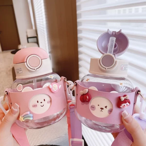 Vaso kawaii con popote