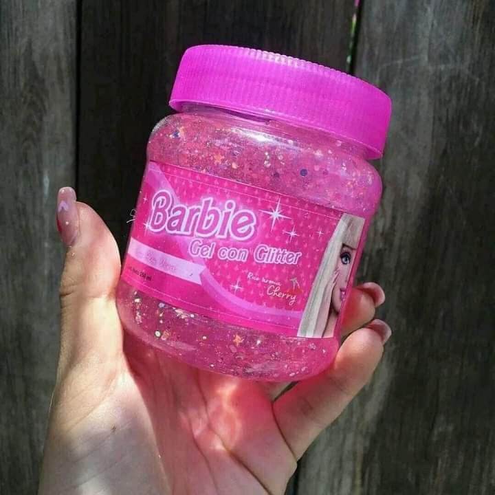 Gel Barbie con glitteer 1 pza HS Mayoreo