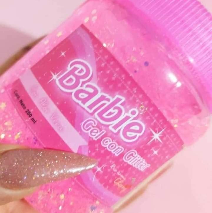 Gel Barbie con glitteer 1 pza HS Mayoreo