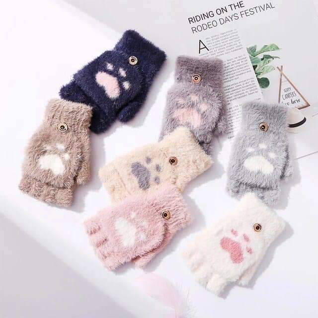 01224- GUANTES AFELPADOS DE GATO (1 PZA)