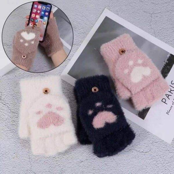 01224- GUANTES AFELPADOS DE GATO (1 PZA)