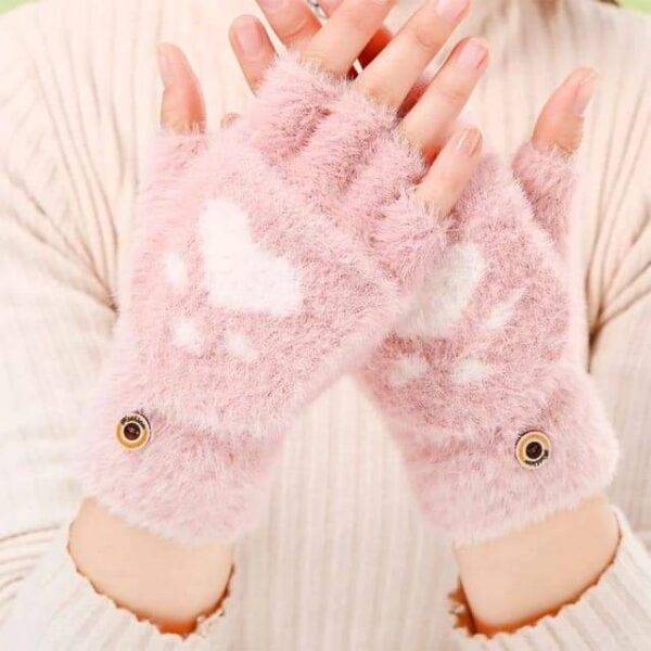 01224- GUANTES AFELPADOS DE GATO (1 PZA)