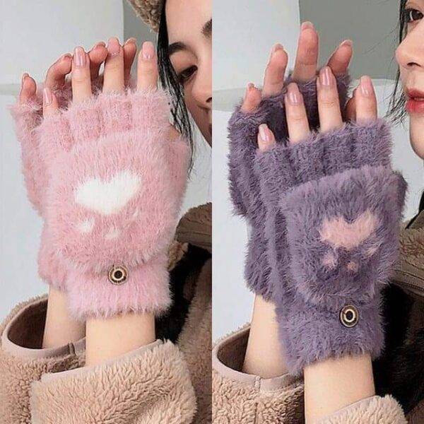 01224- GUANTES AFELPADOS DE GATO (1 PZA)