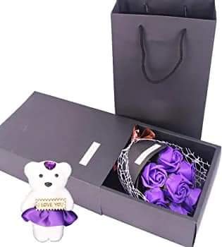 4279 - BOLSA Y ESTUCHE CON RAMO DE ROSAS Y OSO (1 PZA) - Imagen 5