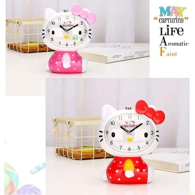 9028-RELOJ-DESPERTADOR KITTY 1PZA
