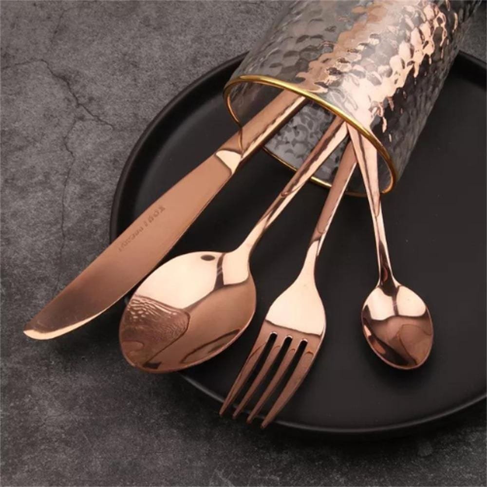 8202-CUBIERTOS "ORO ROSA" INCLUYE 4 PZAS - Imagen 3