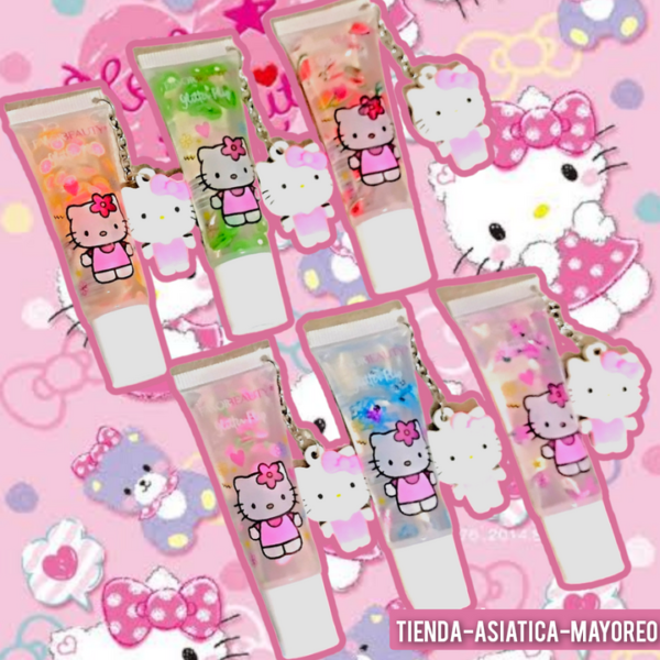 LG3136-GLOSS HELLO KITTY CON LLAVERO (1CAJA)