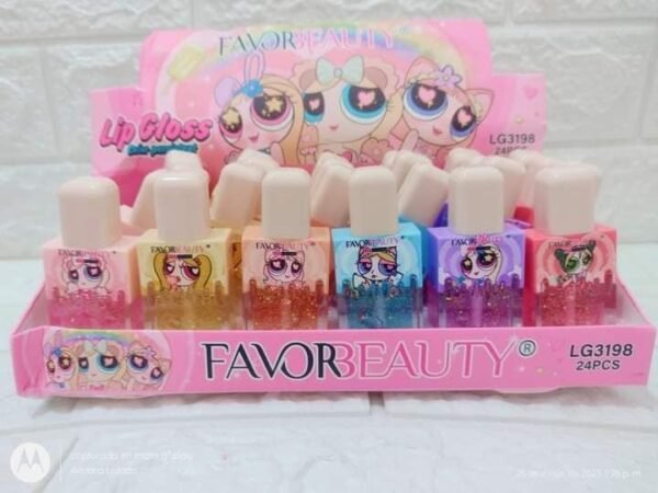 FAVORBEAUTY LIP GLOSS CHICAS SUPER PODEROSAS EN FORMA DE PALETA  (1 CAJA CON 24PZS) - Imagen 4
