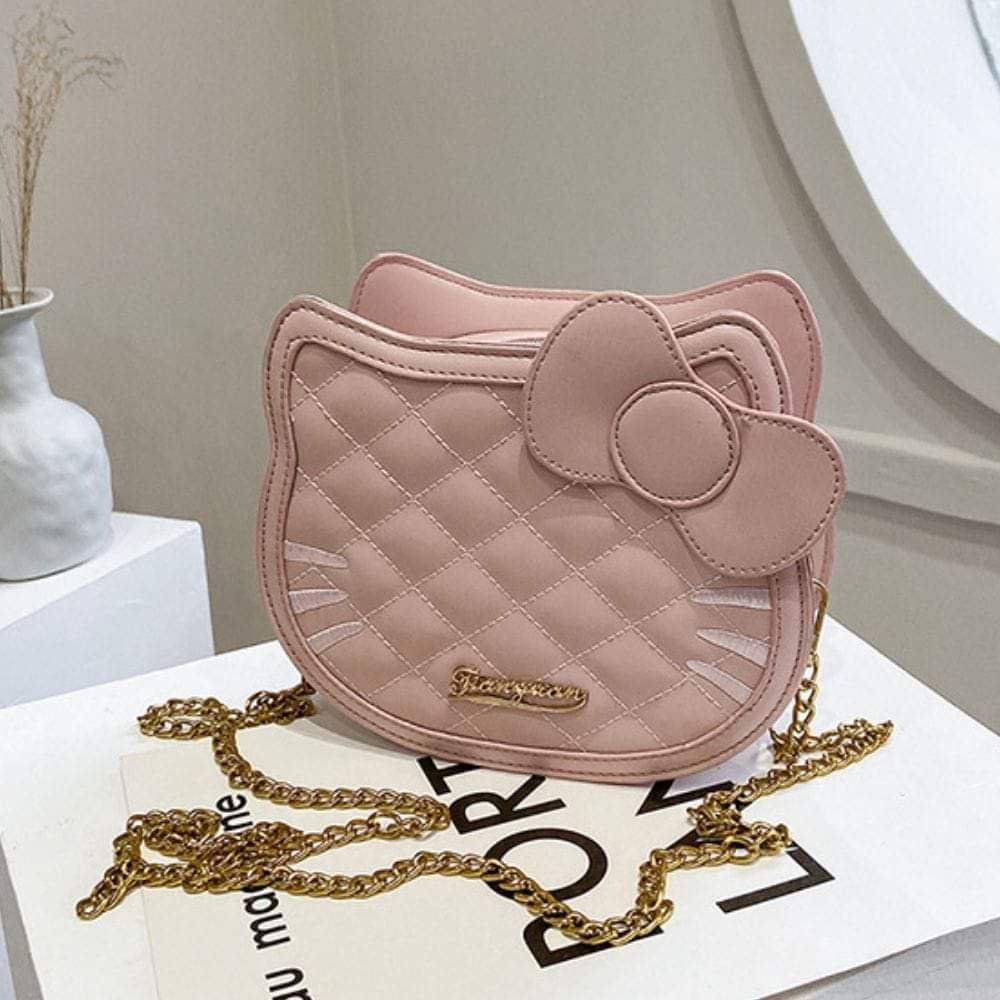 Porte-monnaie Hello Kitty Ovale - Rose, 12 X 9 Cm, Un Compartiment Zippé