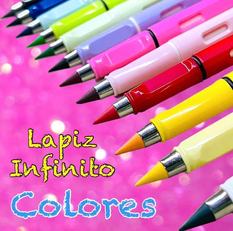 Lápiz Infinito 50 Lápices Infinito Kawaii Con Borrador Kawaii Colores  Surtidos Genérica Lápiz infini Genérica Lápiz infinito