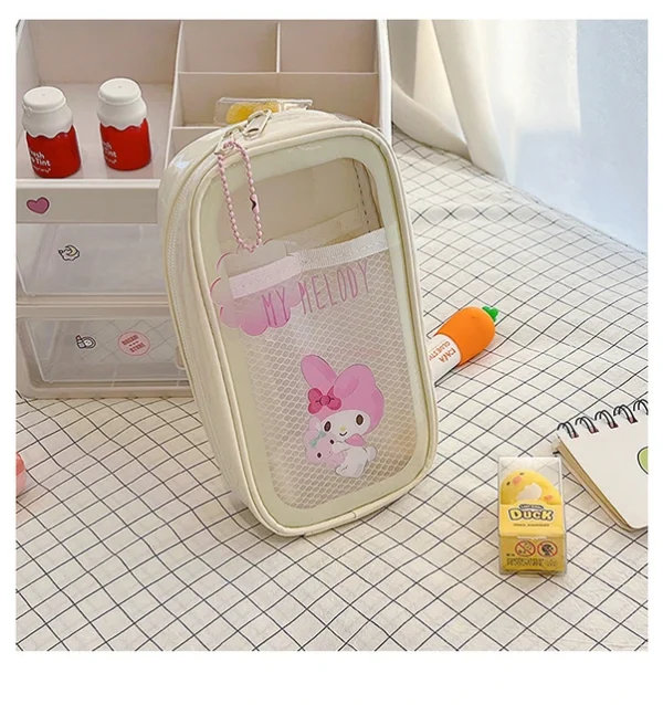 W02506-COSMETIQUERA  TRANSPARENTE PREMIUM SANRIO (1PZA) - Imagen 7