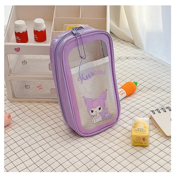 W02506-COSMETIQUERA  TRANSPARENTE PREMIUM SANRIO (1PZA) - Imagen 6