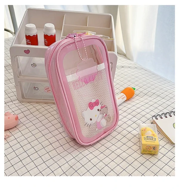 W02506-COSMETIQUERA  TRANSPARENTE PREMIUM SANRIO (1PZA) - Imagen 5