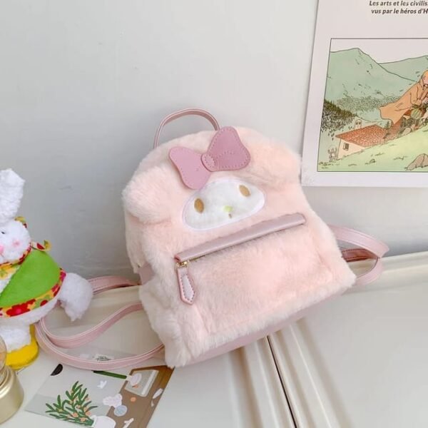 262-MOCHILA AFELPADA DE CINAMORROL Y MY MELODY (1 PZA) - Imagen 3