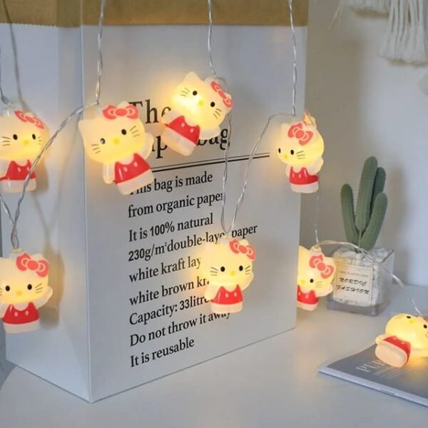 LU3195 -🌈🎀SERIE DE LUCES HELLO KITTY (SOLO MODELO GARRITA) 💖💖🌈(1 PZA) - Imagen 6