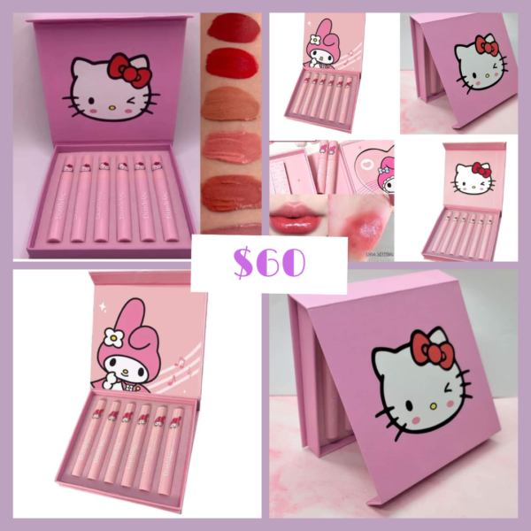 0405- SET DE LABIALES INDELEBLES HELLO KITTY Y MY MELODY (1 SET)