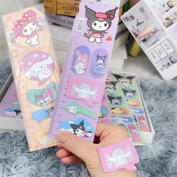 8257- PLANTILLA DE STICKERS DE PERSONAJES CON REGLA (1 DECENA ) - Imagen 7