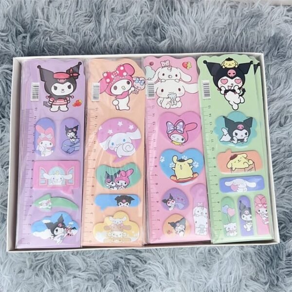 8257- PLANTILLA DE STICKERS DE PERSONAJES CON REGLA (1 DECENA ) - Imagen 5