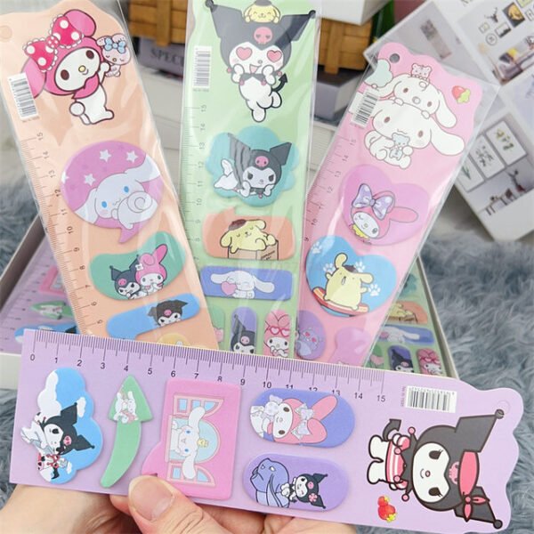 8257- PLANTILLA DE STICKERS DE PERSONAJES CON REGLA (1 DECENA )