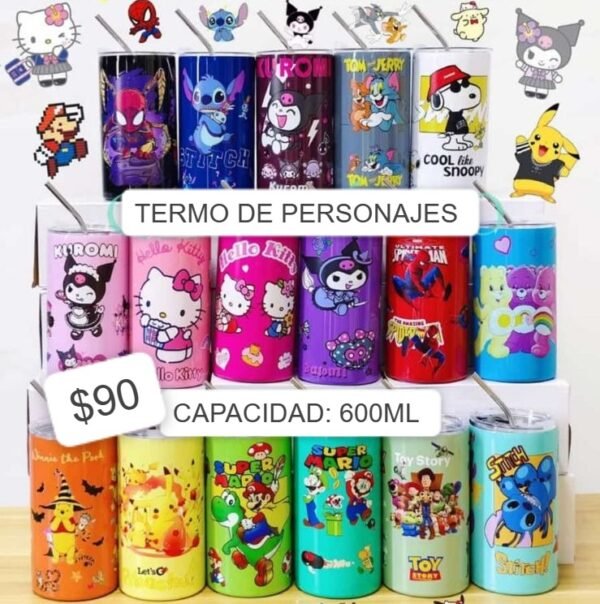 KTA48-TERMO DE PERSONAJES 600ML (1 PZA)