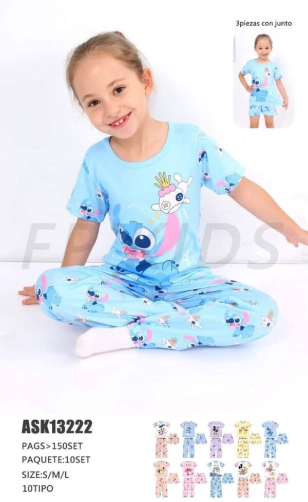 ASK1322- PIJAMA 3 EN 1 INFANTIL DE "PERSONAJES" (1 PZA) - Imagen 2