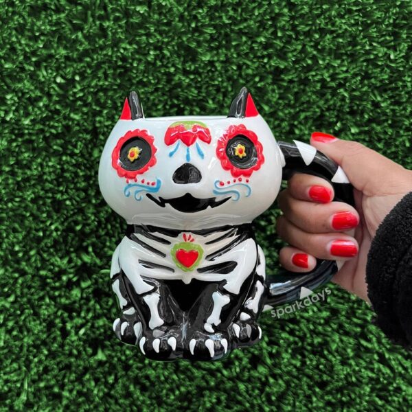 TCB049-TAZA "GATO CALAVERA"(1PZA) - Imagen 2