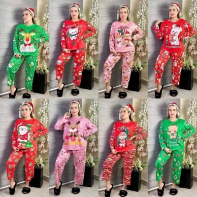 AST11091- CONJUNTO DE PIJAMA NAVIDEÑO (1 CONJUNTO)