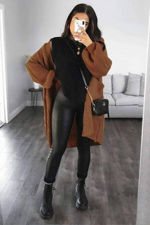 02BK-LEGGING VINIPIEL AFELPADO NEGRO (1 PZA) - Imagen 3