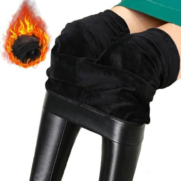 02BK-LEGGING VINIPIEL AFELPADO NEGRO (1 PZA) - Imagen 7