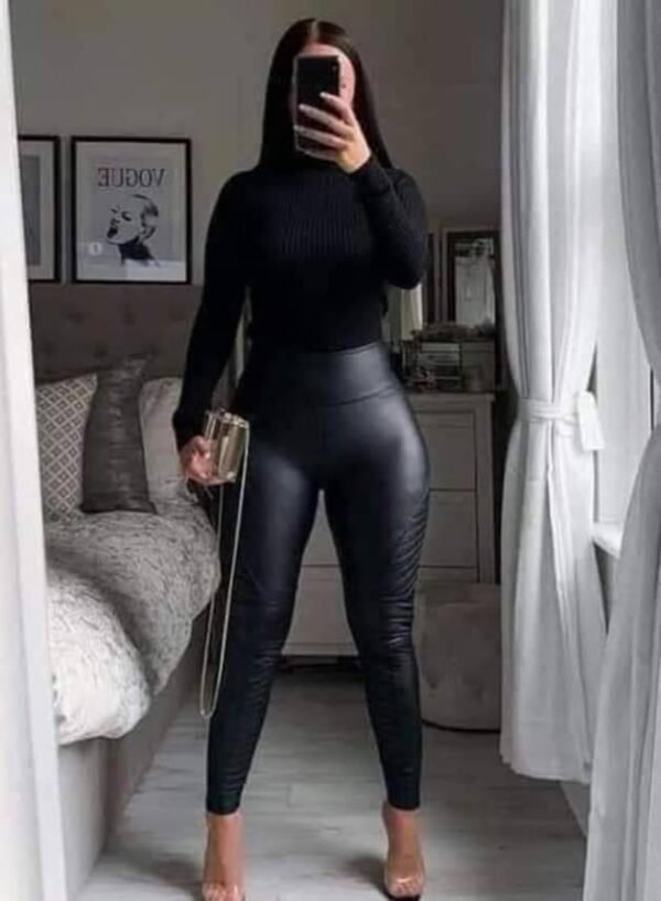 02BK-LEGGING VINIPIEL AFELPADO NEGRO (1 PZA) - Imagen 8
