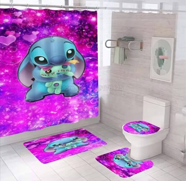MTGS- SET DE TAPETES PARA BAÑO "STITCH" (1 SET) - Imagen 12