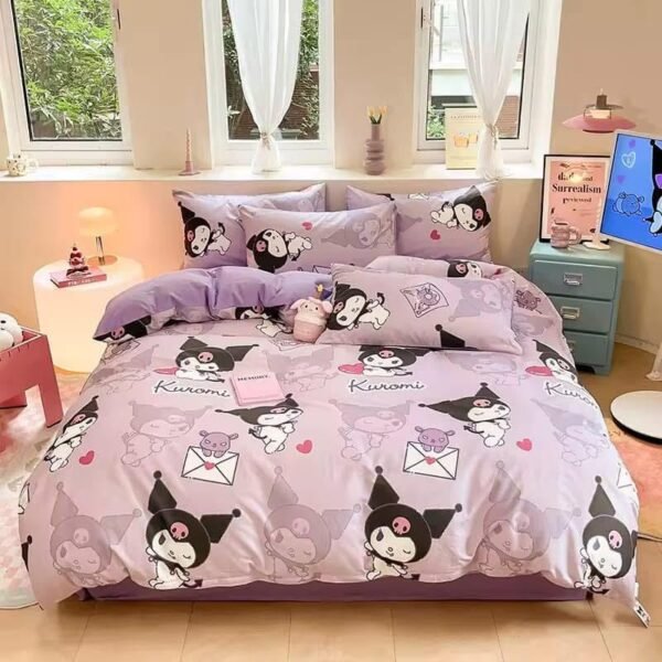 LU4222 - JUEGO DE COLCHA Y SABANA DE PERSONAJES 1.6 x 2 m- 1jg