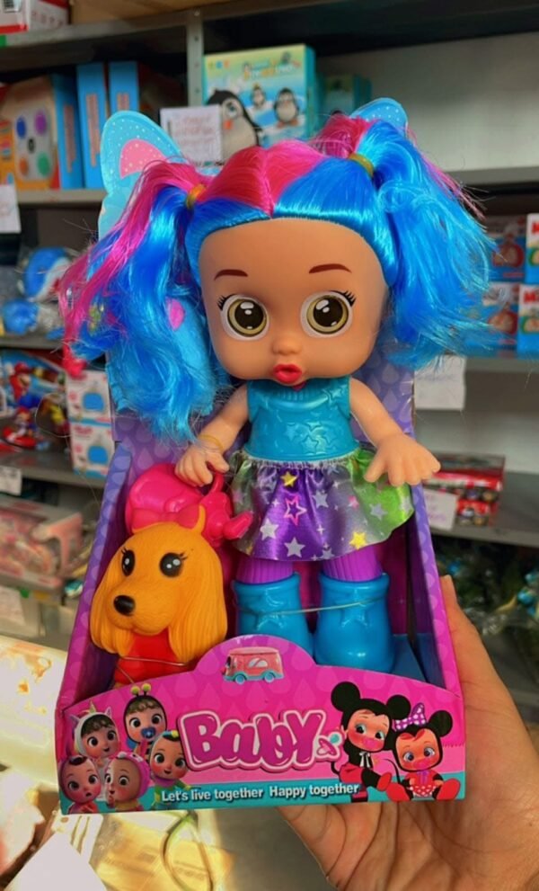 BH047- MUÑECA "BABY" CON PERRITO {incluye luz y sonido}  (1 PZA) - Imagen 2