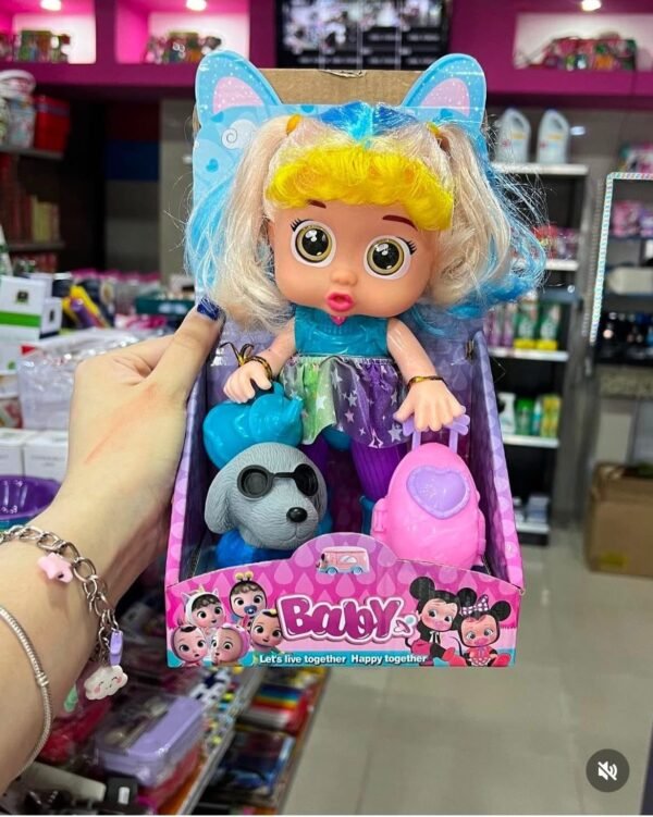 BH047- MUÑECA "BABY" CON PERRITO {incluye luz y sonido}  (1 PZA) - Imagen 5