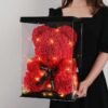 CQ02000- OSO DE ROSAS ARTIFICIALES CON CAJA DE REGALO Y LUZ LED (1 PZA)