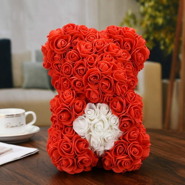 CQ02000- OSO DE ROSAS ARTIFICIALES CON CAJA DE REGALO Y LUZ LED (1 PZA) - Imagen 8