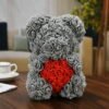 CQ02000- OSO DE ROSAS ARTIFICIALES CON CAJA DE REGALO Y LUZ LED (1 PZA)