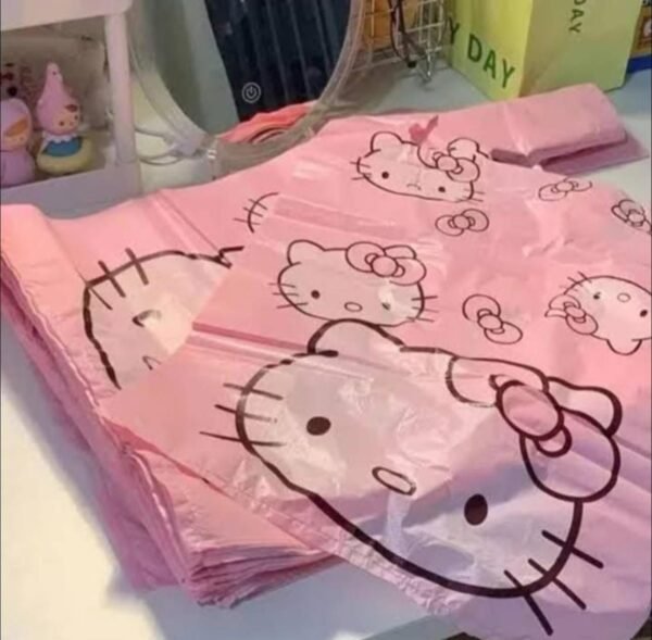 LU7467 - PACK DE 50 BOLSAS DE PLASTICO HELLO KITTY (1 PACK) - Imagen 3