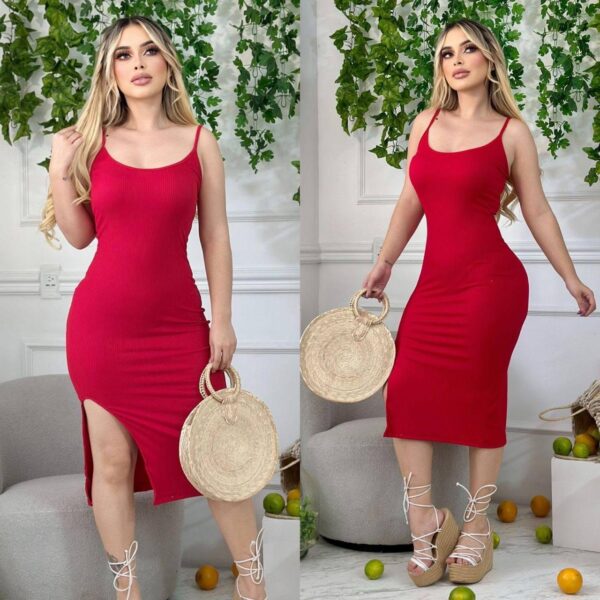 QTY20 - VESTIDO PARA DAMA TIPO BUMSTER CON TIRANTES (1 PZA) - Imagen 4