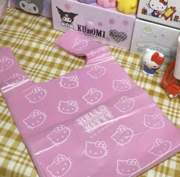 LU7467 - PACK DE 50 BOLSAS DE PLASTICO HELLO KITTY (1 PACK) - Imagen 5