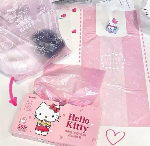 LU7467 - PACK DE 50 BOLSAS DE PLASTICO HELLO KITTY (1 PACK)