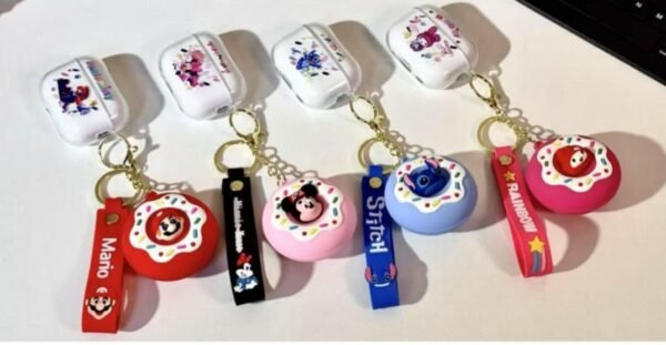 90622 - AUDIFONOS "AIRPODS" CON LLAVERO POP IT (1 PZA) - Imagen 4