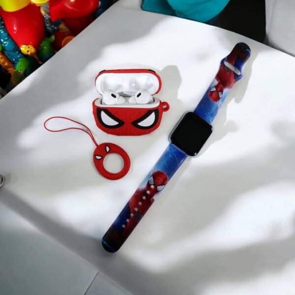 90624 - AUDIFONOS AIRPODS CON RELOJ Y FUNDA DE PERSONAJES (1 PZA) - Imagen 9