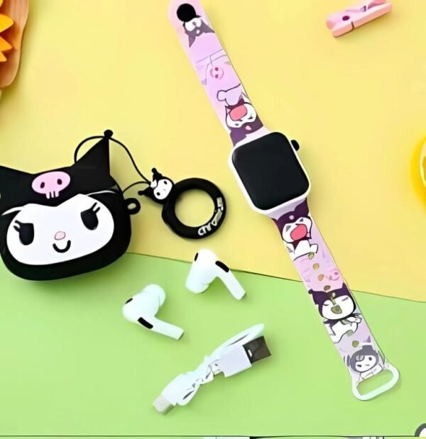 90624 - AUDIFONOS AIRPODS CON RELOJ Y FUNDA DE PERSONAJES (1 PZA) - Imagen 5