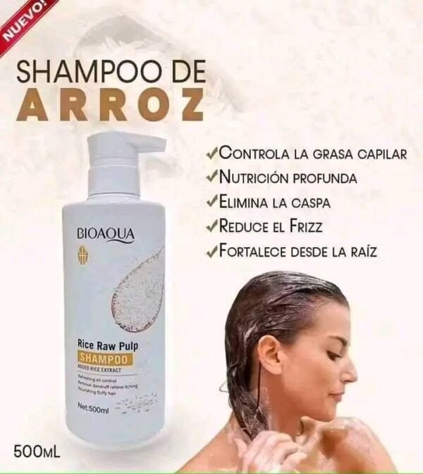 BQY51827 - SHAMPOO DE ARROZ X BIOAQUA (1 PZA) - Imagen 5