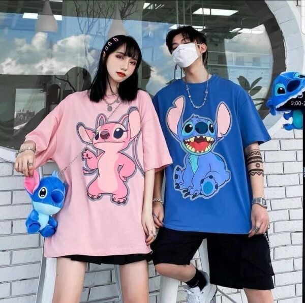 POS25 - DUO DE PLAYERA X "STITCH" PARA PAREJA 🩷💙 (1 DUO)