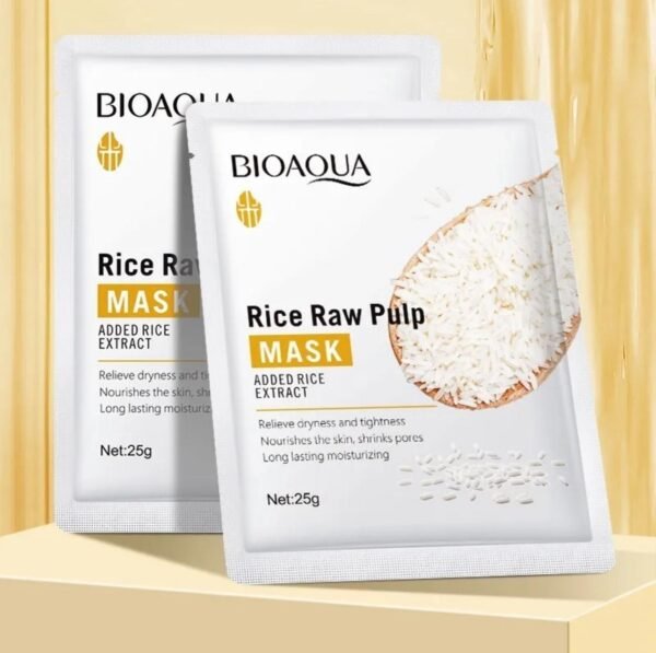 BQY80212 - 1 PAQUETE DE 10 MASCARILLAS FACIALES DE ARROZ X BIOAQUA (1 PAQUETE) - Imagen 6