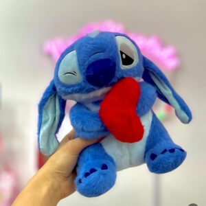 0135 - PELUCHE X "STITCH Y ANGELA" CON CORAZON (1 PZA)