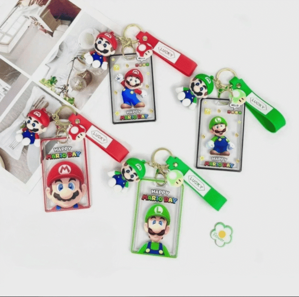 SA282 -  TARJETERO DE "MARIO BROSS" CON LLAVERO (1 PZA) - Imagen 2