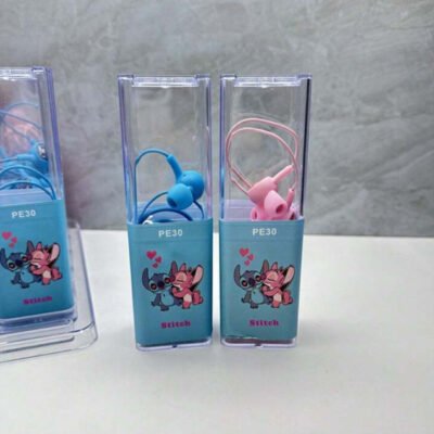 LU9307 - AUDIFONOS TIPO MINISO X STITCH/SANRIO POR TERCIA (3 PIEZAS)